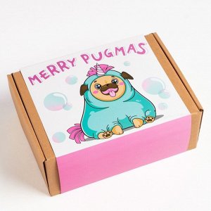 Набор подарочный Этель Merry pugmas полотенце 30х60см и аксс (4 предм)