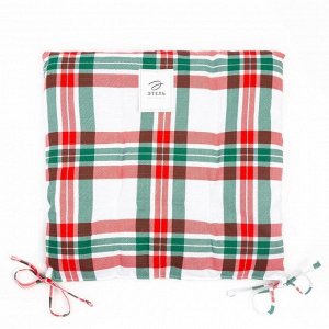 Подушка на стул "Этель" Нoliday decoration 42х42х7см, 100%хл, репс 210 г/м2