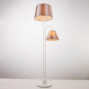Торшер напольный BayerLux «1063/2», 2x15 Вт, Е27, белый-серый