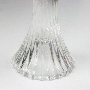 Подсвечник стекло на 1 свечу "Виток"  прозрачный 13,5х7х7 см