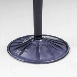 Подсвечник стекло на 1 свечу "Изящество" графит 32х9,5х9,5 см