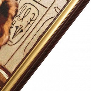 E082-40х80 Картина из гобелена "Девушка и леопард" (48х87)