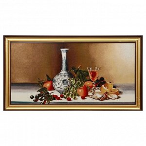 E090-40х80 Картина из гобелена "Бокал вина" (48х87)