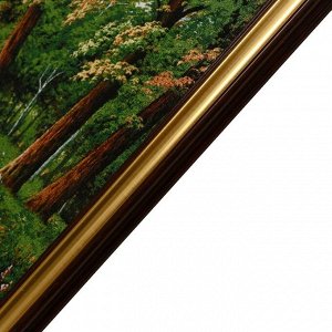 S209-40х80 Картина из гобелена "Домик в лесу у пруда" (48х87)