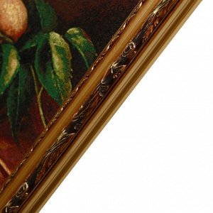 H275-60х120 Картина из гобелена "Вино и фрукты на ажурной салфетке" (65х125)