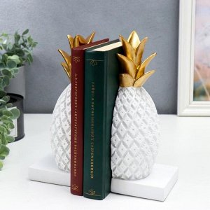 Держатели для книг "Белый ананас с золотым хвостом" набор 2 шт 23х15,7х8,8 см