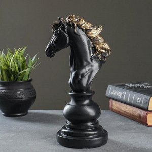 Фигура "Конь" черный, 11х14х26см