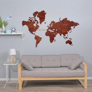 Декор настенный "Карта мира", 67 х 101 см