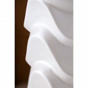 Ваза керамическая "Мадиган", настольная, белая, 40 см