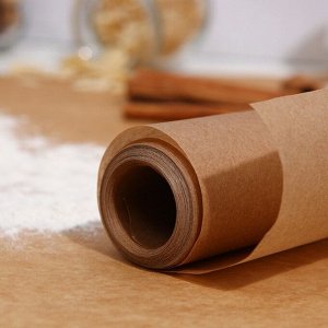 Пергамент силиконизированный, коричневый, жиростойкий, Чехия, 38 см х 8 м 1498126