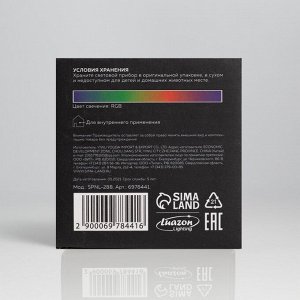 Ночник проектор «Двойной диско-шар» 7 см, 5 В, свечение RGB