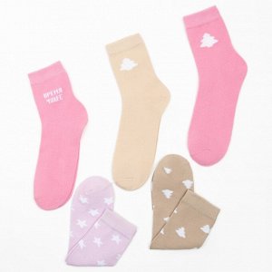Набор новогодних женских носков "Winter" р. 36-39 (23-25 см), 5 пар