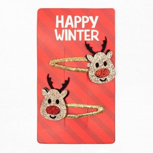 Новый год. Новогодний подарочный набор для девочки KAFTAN "Happy winter" носки 18-20 см и аксессуары