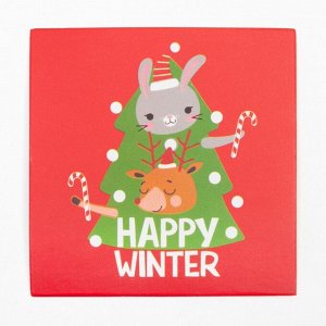 Новый год. Новогодний подарочный набор для девочки KAFTAN "Happy winter" носки 18-20 см и аксессуары