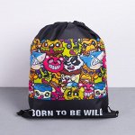 Сумка для обуви Born to be wild, полиэстер, размер 41х31 см