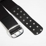 Ремень женский, резинка, XS-L, ширина 7,5 см, цвет черный