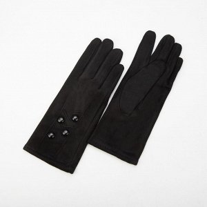 Перчатки женские, безразмерные, без утеплителя, цвет чёрный 7145212