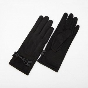 Перчатки женские, безразмерные, без утеплителя, цвет чёрный 7145216