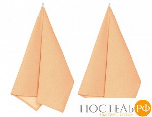 НП-ПРС-45-60-2 Набор полотенец рогожка цвет: Персиковый 45х60 см (2 шт.)