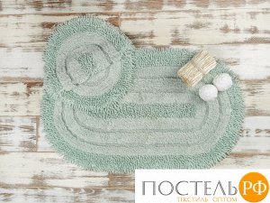 SHINE GREEN (ментоловый) Набор ковриков для ванной комнаты 60*100+50*60