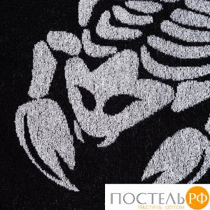 Полотенце махровое Этель "Скорпион" чёрный, 67х130 см, 420 гр/м2, 100% хлопок 7167037