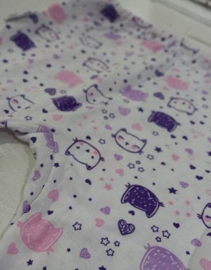 Ползунки детские на резинке хлопок тоненькие Violet Cat