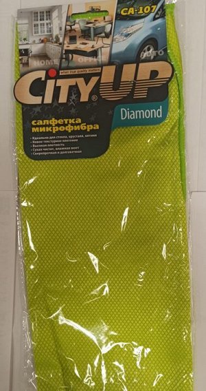 Салфетка "CityUp" из микрофибры 1шт. Diamond CA-107 (35х40см)