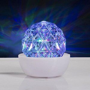 Световой прибор "Хрустальный шар на подставке", 12х12 см цвет свечения:белый, 220V, RGB