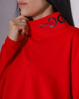 Водолазка удлиненная "DRESS CODE", красный