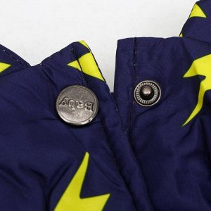 Куртка для собак "Молния", S (ДС 20 см, ОШ 23 см, ОГ 32 см), тёмно-синяя