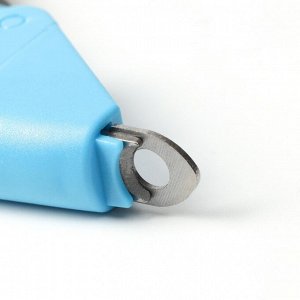 Пижон Когтерез-гильотина с нескользящей ручкой, корпус пластик, отверстие 9 мм, голубой с серым