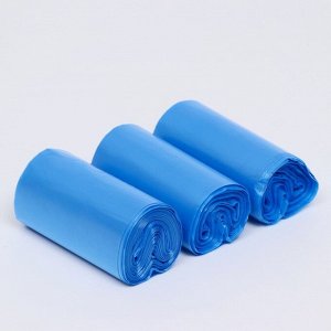 БИО Пакеты "Пижон" для уборки за собаками, 24 х 28 см, 10 мкм, 3 х 20 шт, синие
