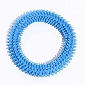 Игрушка "Кольцо с шипами №6", 15,5 см, синяя