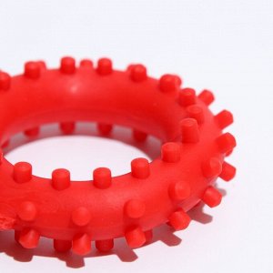Игрушка "Кольцо с шипами №1", 5,6 см, красная