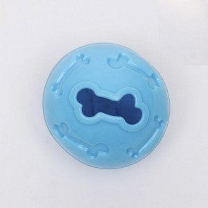 Мяч под лакомства, утолщённый TPR, 7 см, голубой