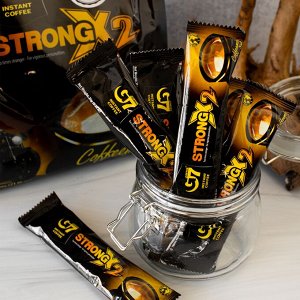 Растворимый кофе  фирмы «G7». «STRONG X2» 3в1, саше 25 гр