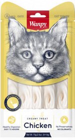 Wanpy Cat Лакомство для кошек «нежное пюре» из курицы 70 г