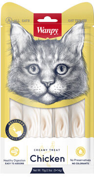 Wanpy Cat Лакомство для кошек «нежное пюре» из курицы 70 г
