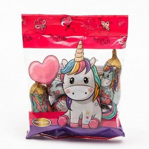 Фигурки из молочного шоколада Magic Cure UNICORN в пакете, 62,5 г