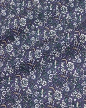 Плательный хлопок "Цветочная мозаика" цв.фиолетовый, ш.1.45м, хлопок-100%, 140гр/м.кв