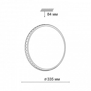 3053/CL SN 023 Светильник пластик/черный LED 30Вт 4000К D335 IP43 DORTA