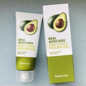 FarmStay Пилинг-гель д/лица 100 мл Авокадо Real Avocado Deep Clear Peeling Gel