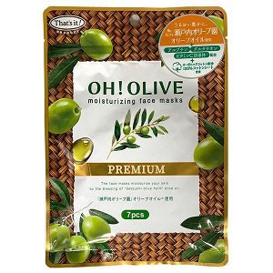 810656 "MISERA" "That's it!" "Oh! Olive" Интенсивно увлажняющая маска для лица с маслом оливы и растительными экстрактами 7 шт/уп. 1/72