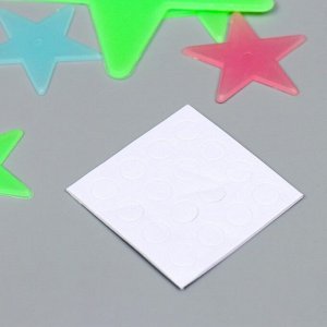 Наклейка фосфорная пластик "Звезды разных размеров" набор 14 шт 17х12 см