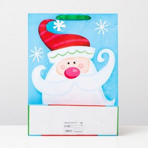 Пакет ламинированный, "Дед мороз красный нос" 31 х 42 х 12