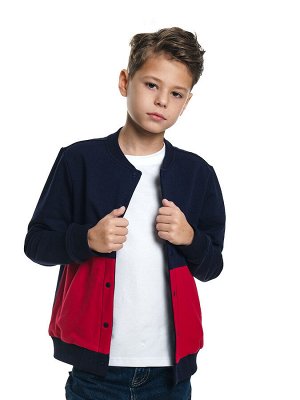 Бомбер (куртка) (122-146см) UD 7718(1)синий/красный