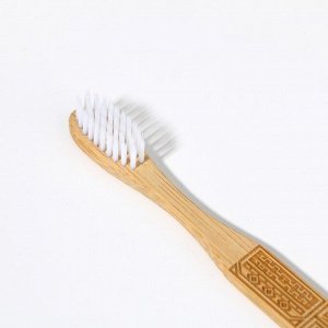 Зубная щётка «Геометрия», бамбук 18 х 2 х 2 см