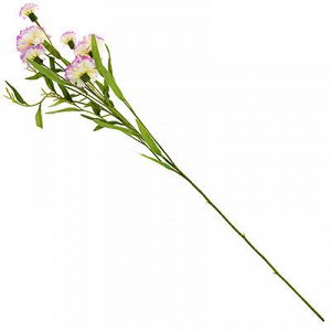 Букет "Гвоздика" 70см, цветки из ткани, бело-сиреневый (Кита