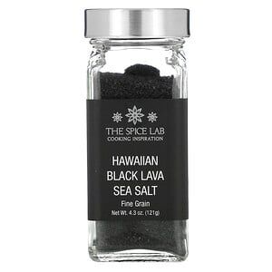 The Spice Lab, Гавайская морская соль из черной лавы, мелкое зерно, 121 г