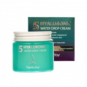 Farm Stay  Крем для лица суперувлажняющий с гиалуроновым комплексом Hyaluronic 5 Water Drop Cream